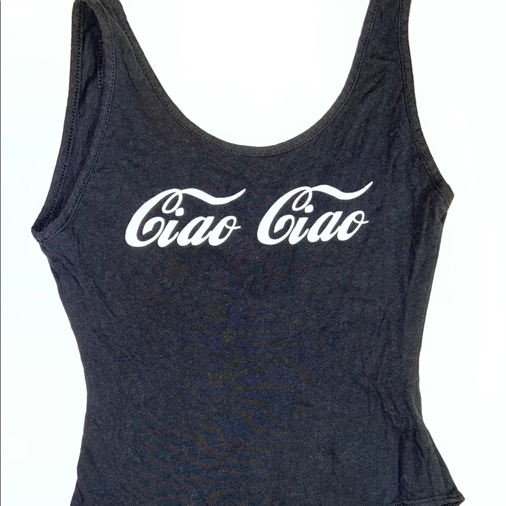 Black “Ciao Ciao” Leotard/Bodysuit Charlotte Russe Size S